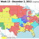 Image for article titled Which TV Market Is Getting Screwed This Sunday? An Analysis Of Week 13 NFL Viewing Maps